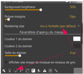 Option d'affichage de l'image